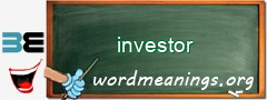 WordMeaning blackboard for investor